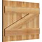 Ekena Millwork Joined Board-n-Batten Shutters w/Z-Bar, Rough Sawn Western Red Cedar, 26 7/8W x 20H, PR RBJ06Z26X020RWR - alternate 3